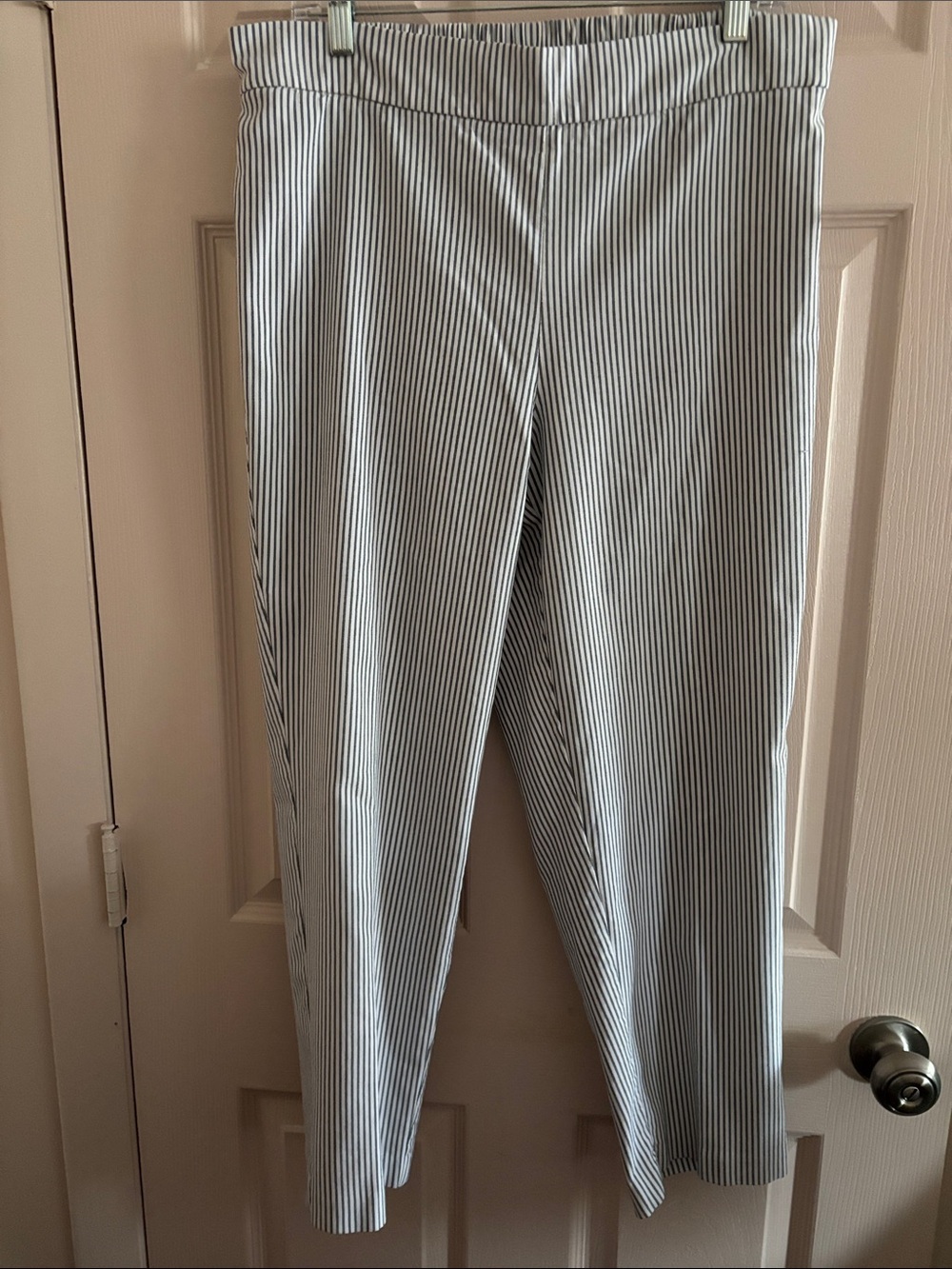 Jones New York women’s Pinstriped Dress Pants - White and Black